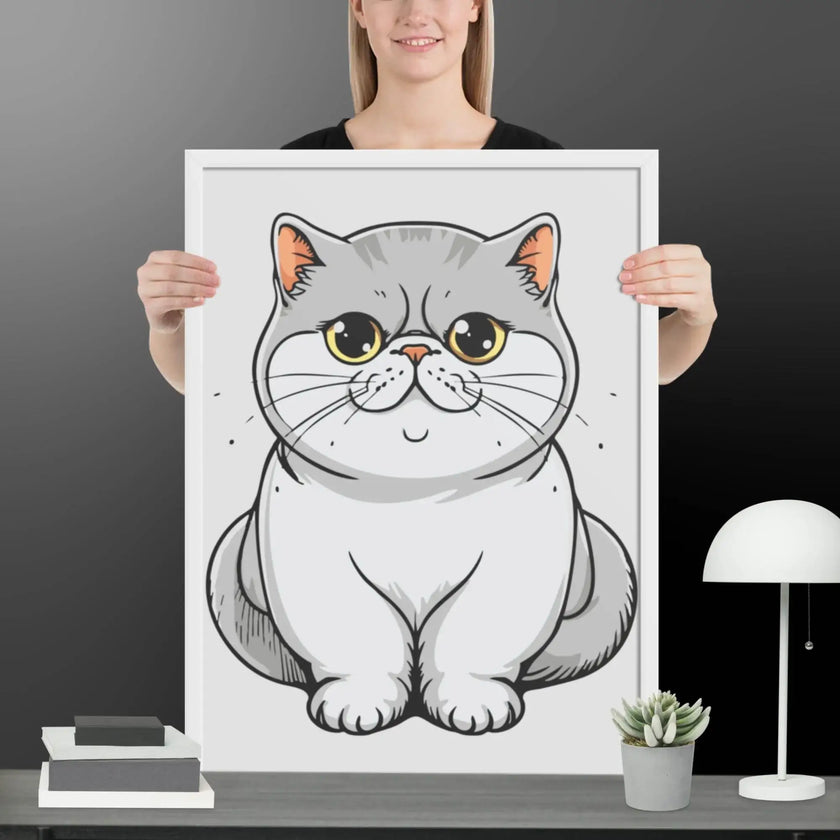 Adorable Cat Framed matte paper poster - STYLISHOUR