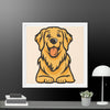 Golden Cute Dog Framed canvas - STYLISHOUR
