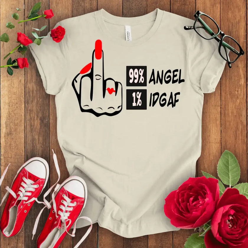 Angel IDGAF T-shirt - STYLISHOUR