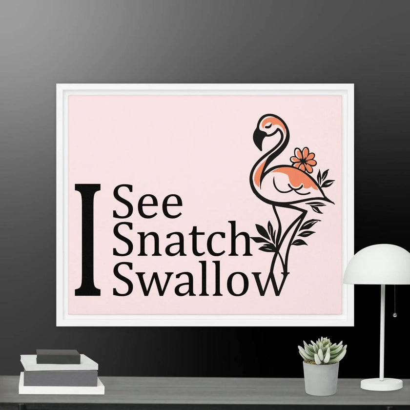 I See Flamingo Framed canvas - STYLISHOUR