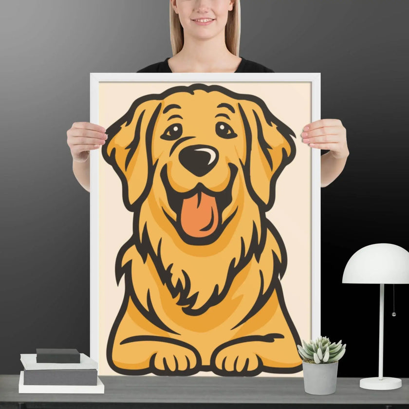 Golden Dog Framed matte paper poster - STYLISHOUR