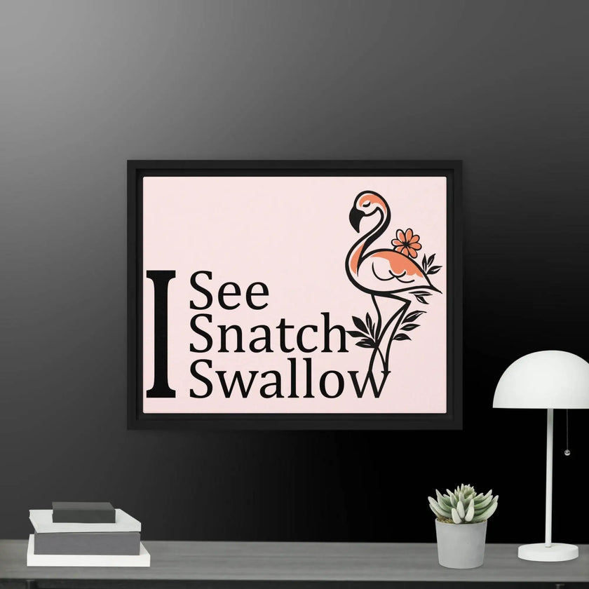 I See Flamingo Framed canvas - STYLISHOUR