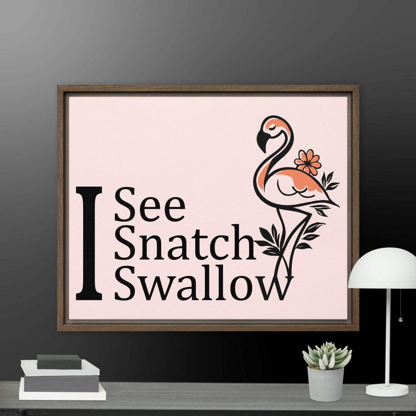 I See Flamingo Framed canvas - STYLISHOUR
