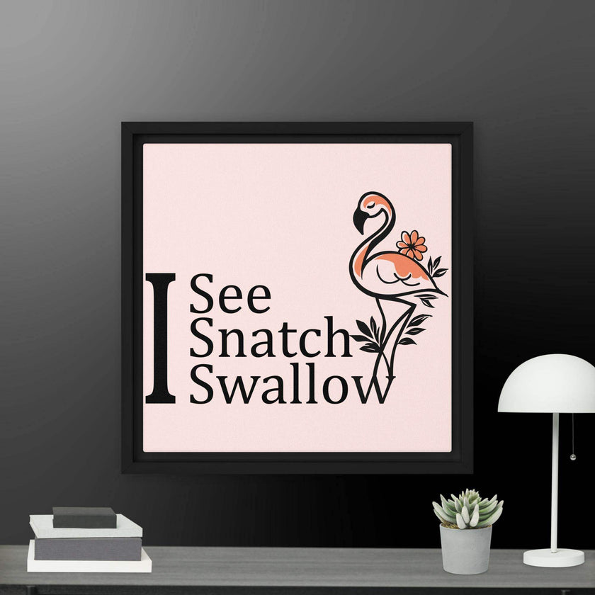 I See Flamingo Framed canvas - STYLISHOUR