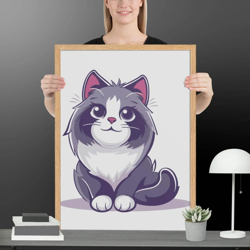Cute Cat Framed matte paper poster - STYLISHOUR