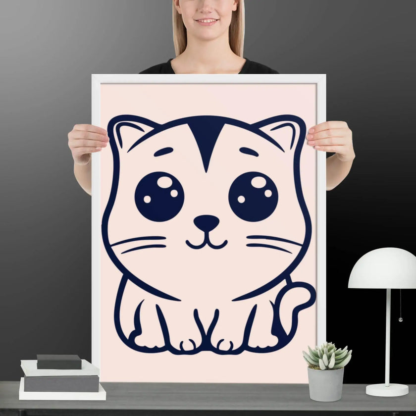 Meow Magic Framed matte paper poster - STYLISHOUR