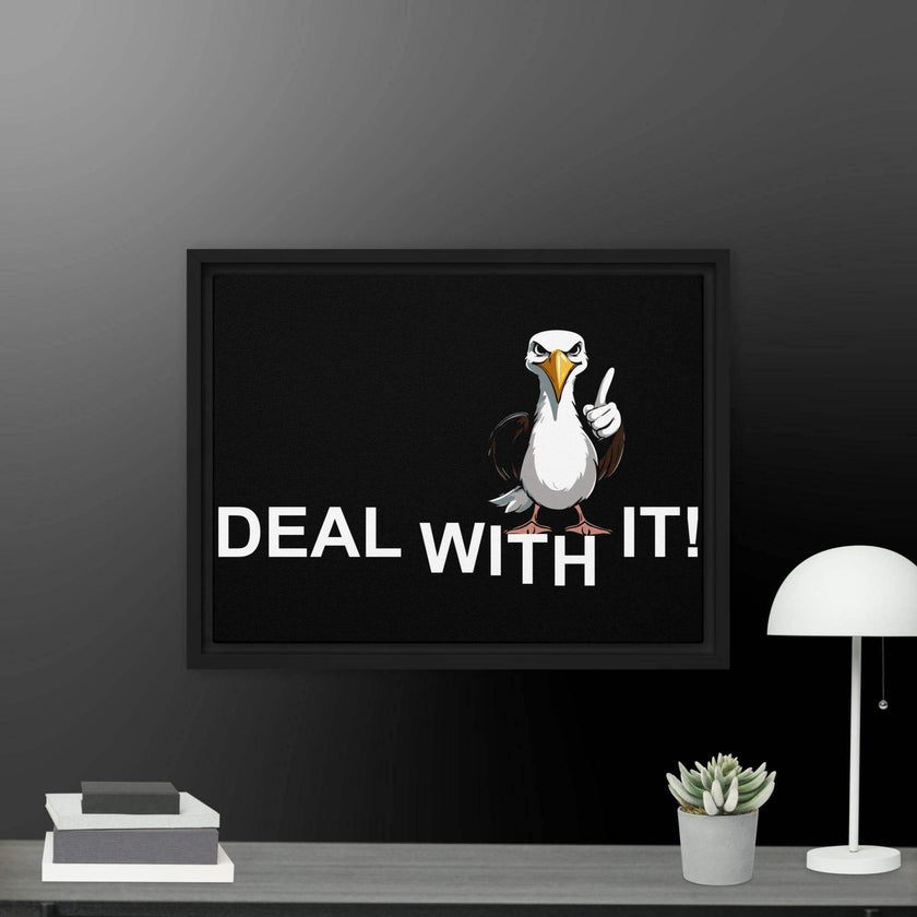 Deal with it Duck Framed canvas - STYLISHOUR