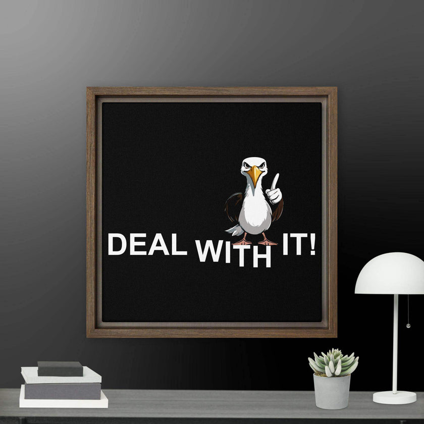 Deal with it Duck Framed canvas - STYLISHOUR