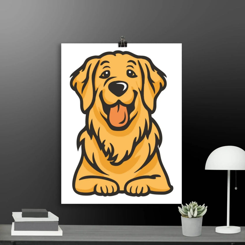 Adorable Golden Dog Poster - STYLISHOUR