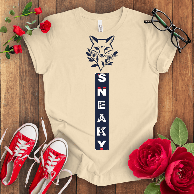 Sneaky Cute Fox T-shirt - STYLISHOUR