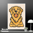 Golden Cute Dog Framed canvas - STYLISHOUR