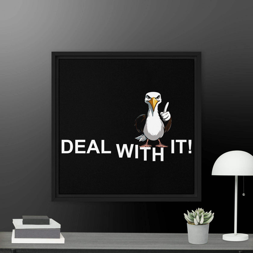 Deal with it Duck Framed canvas - STYLISHOUR