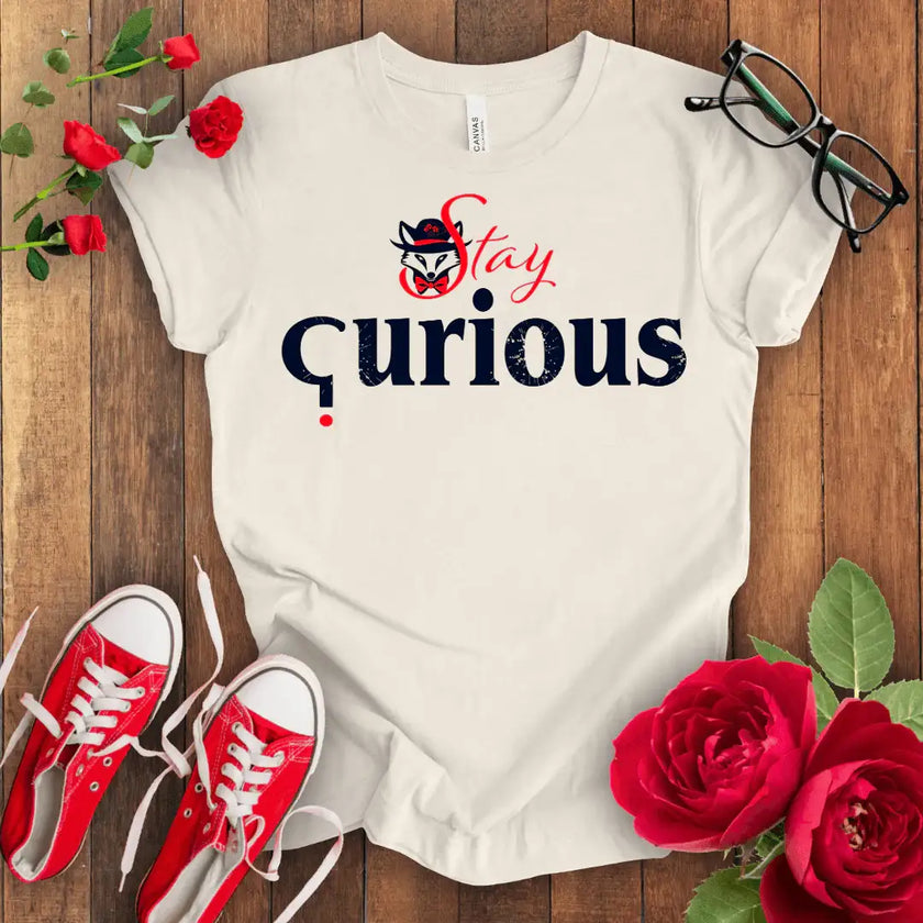 Curious Fox Tee: Explore, Discover, Learn - STYLISHOUR