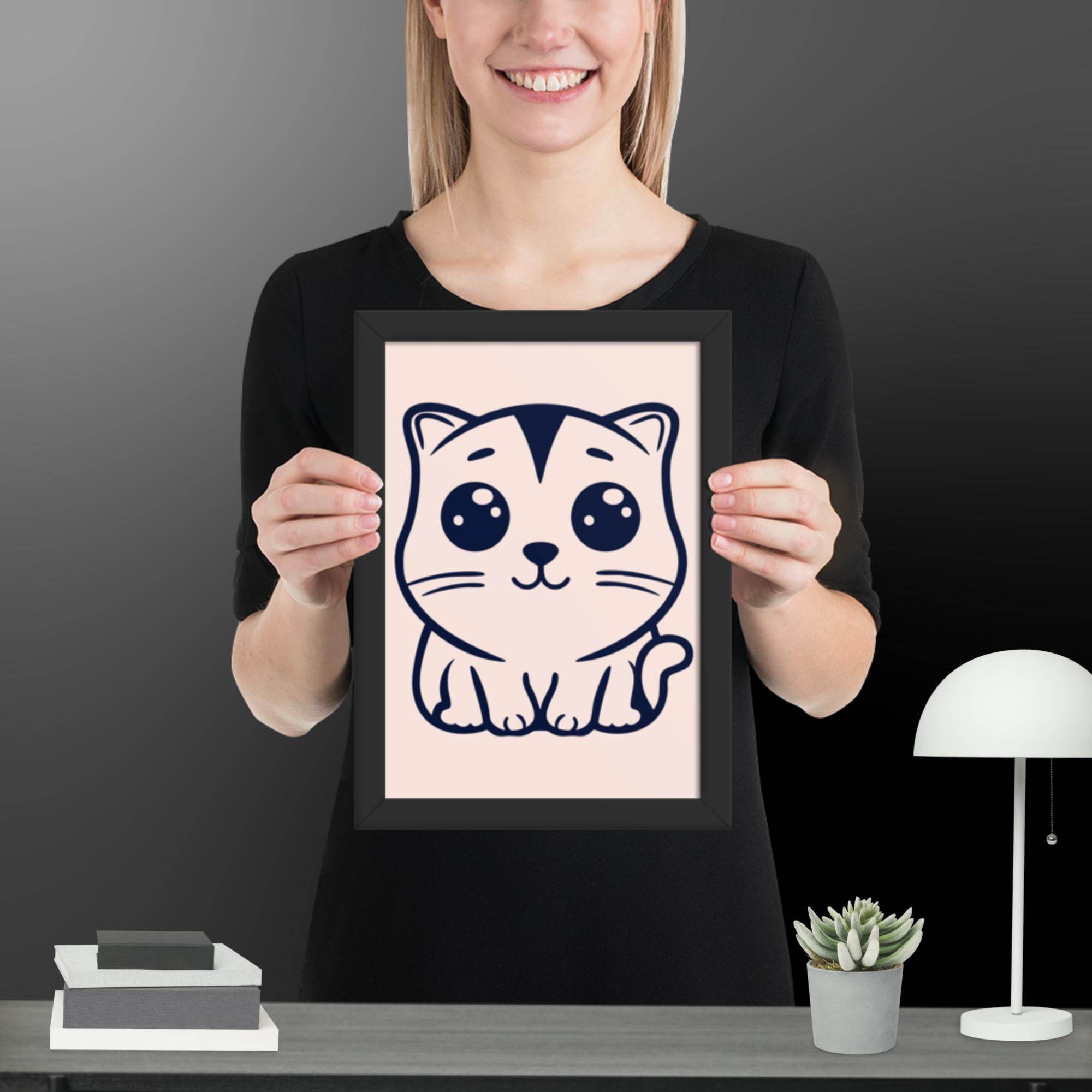 Meow Magic Framed matte paper poster - STYLISHOUR