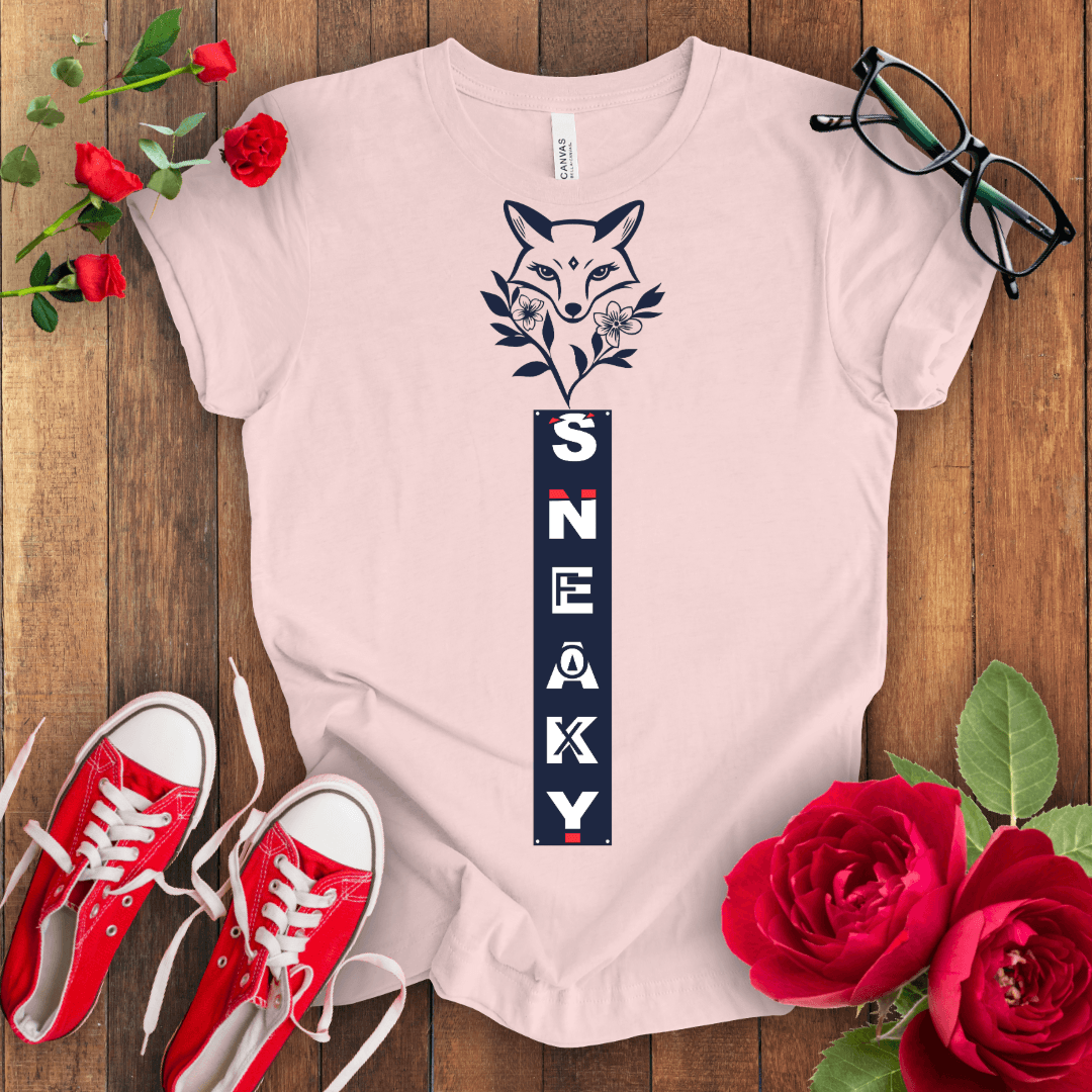 Sneaky Cute Fox T-shirt - STYLISHOUR