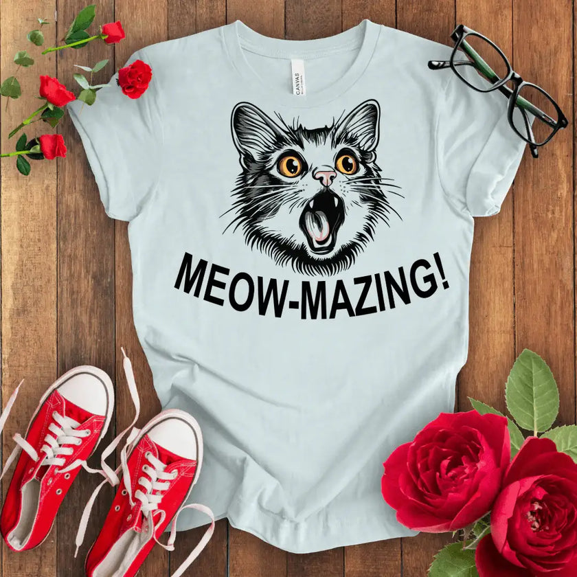 Meow Cat Tee - Purr-fectly Amazing - STYLISHOUR