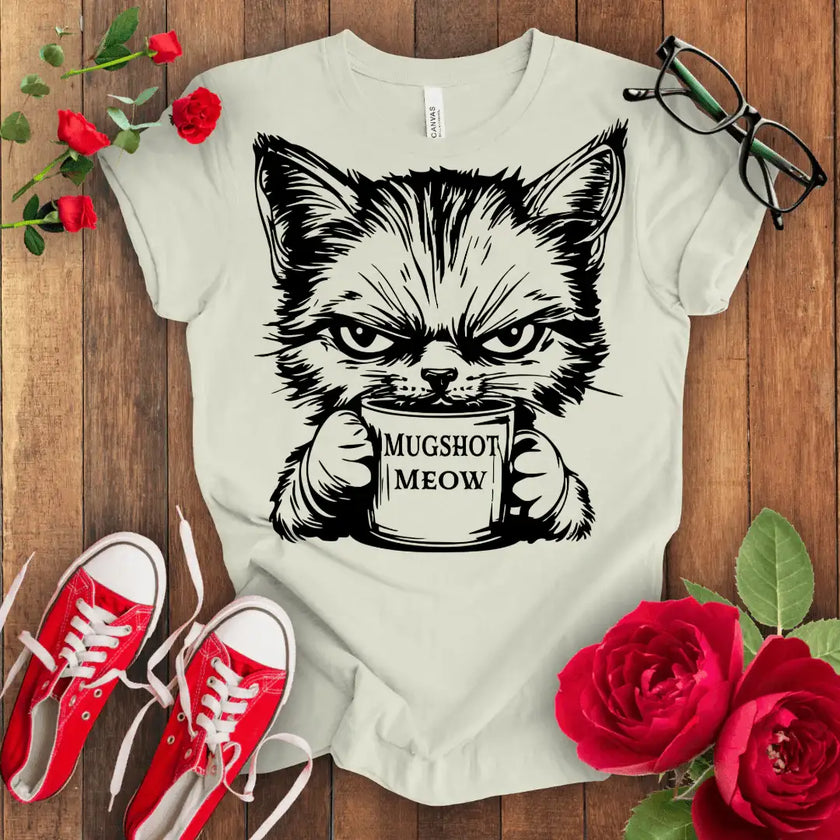 Mugshot Meow Kitten T-shirt - STYLISHOUR