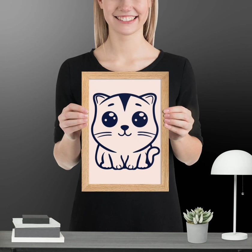 Meow Magic Framed matte paper poster - STYLISHOUR