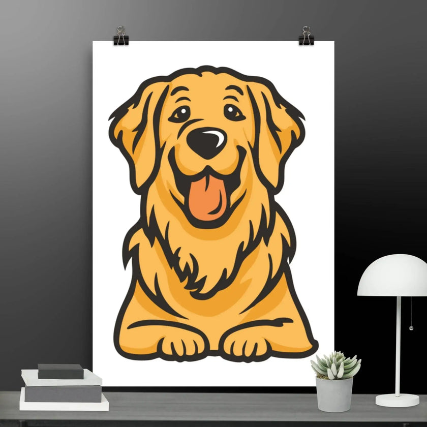 Adorable Golden Dog Poster - STYLISHOUR
