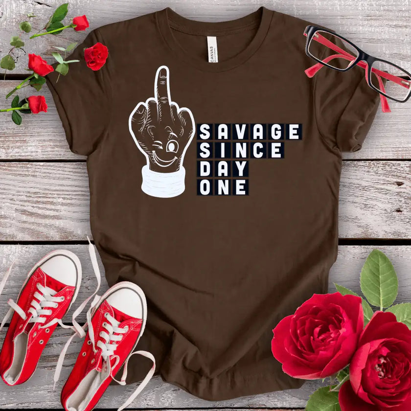 Savage since Day One Premium T-shirt - STYLISHOUR