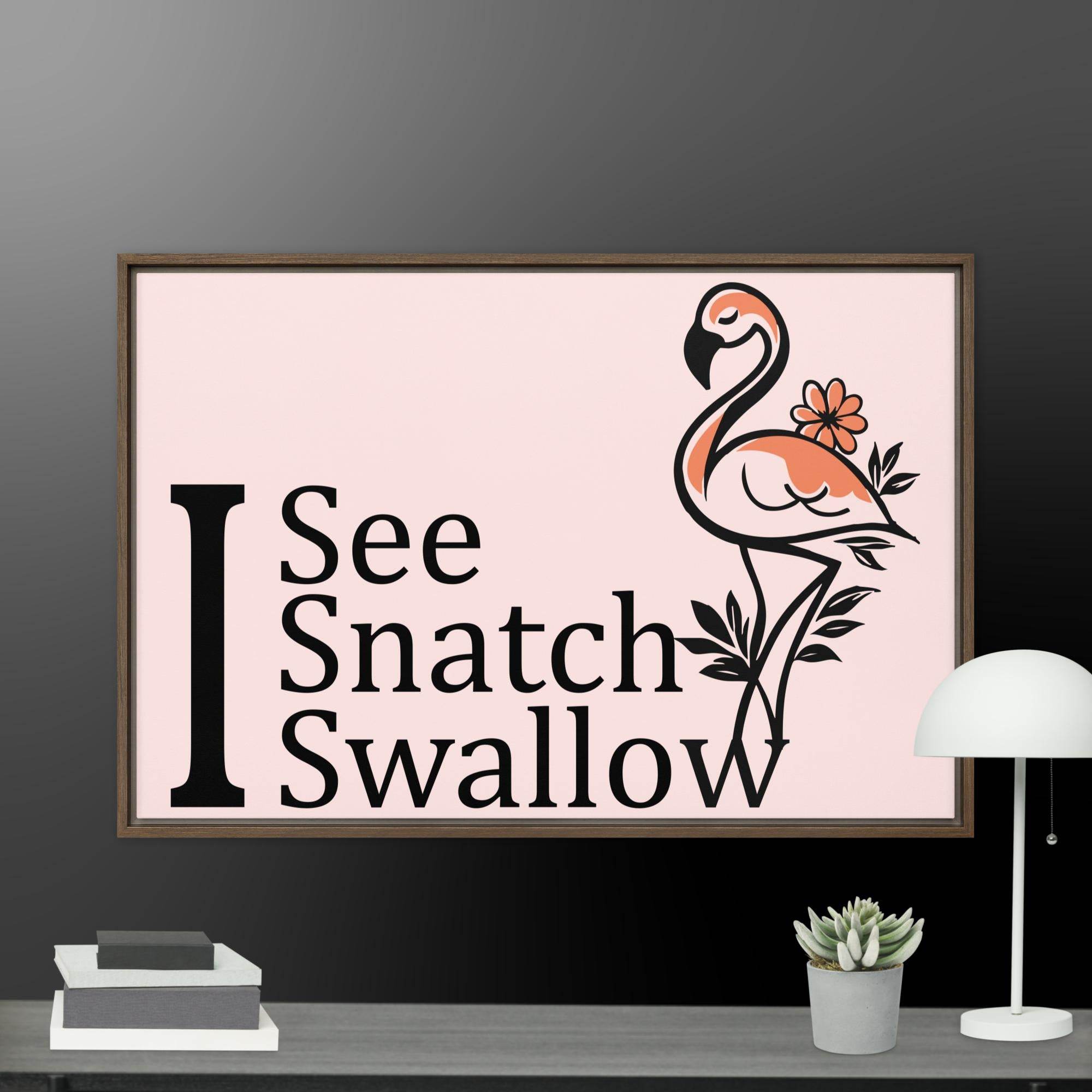 I See Flamingo Framed canvas - STYLISHOUR