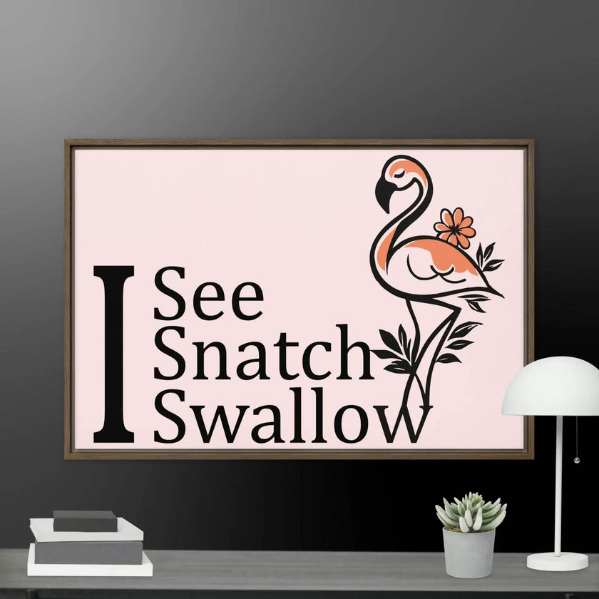 I See Flamingo Framed canvas - STYLISHOUR