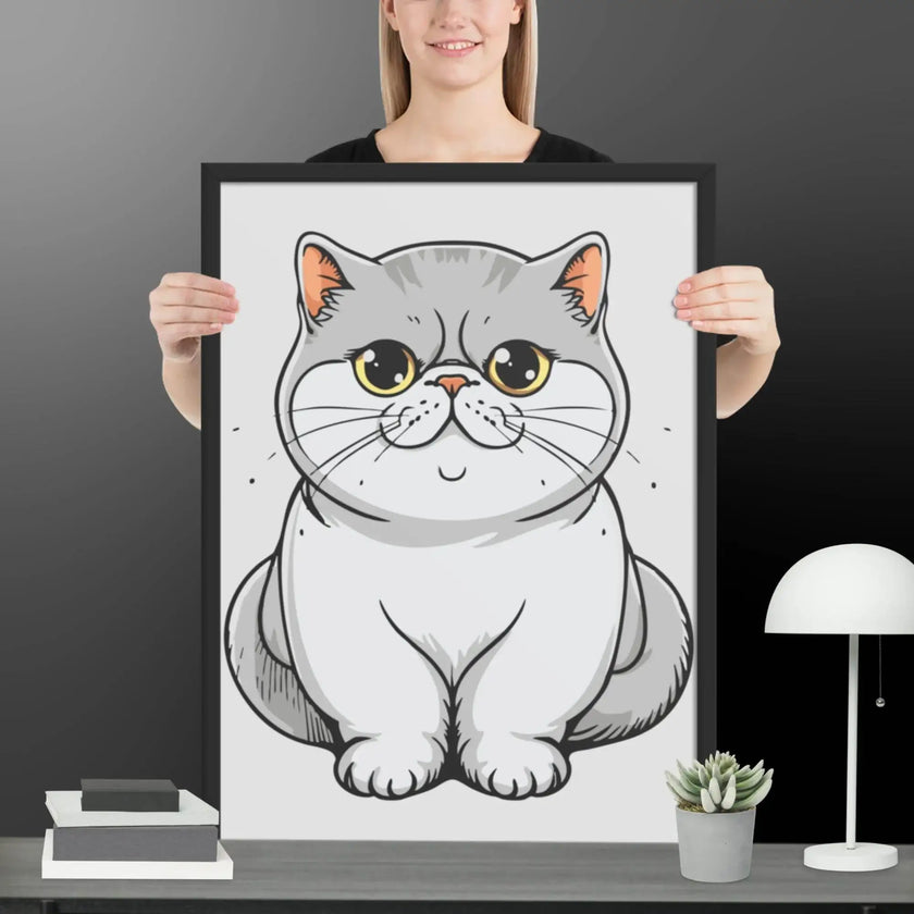 Adorable Cat Framed matte paper poster - STYLISHOUR