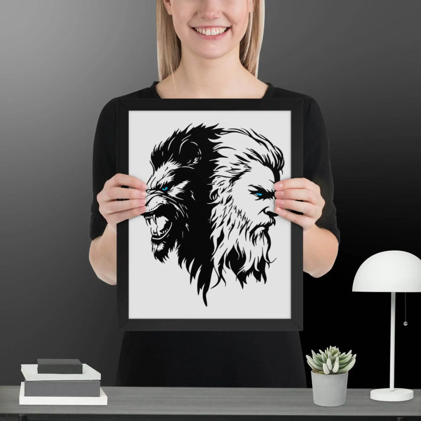 Fusion of Beast and Madness Framed poster - STYLISHOUR