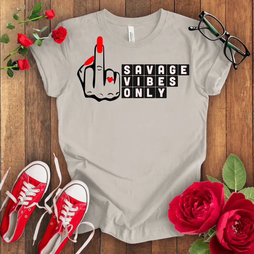 Savage Vibes Only Premium T-shirt - STYLISHOUR