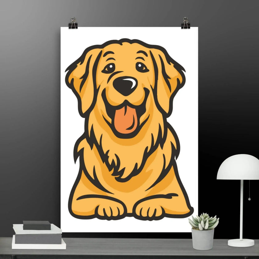 Adorable Golden Dog Poster - STYLISHOUR