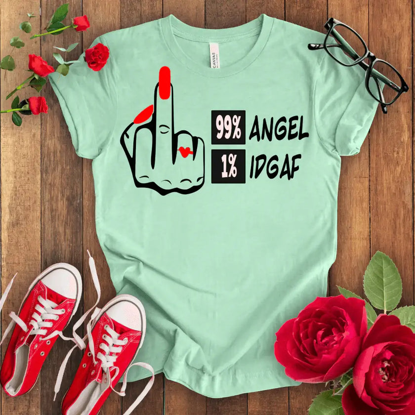 Angel IDGAF T-shirt - STYLISHOUR