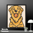 Golden Cute Dog Framed canvas - STYLISHOUR