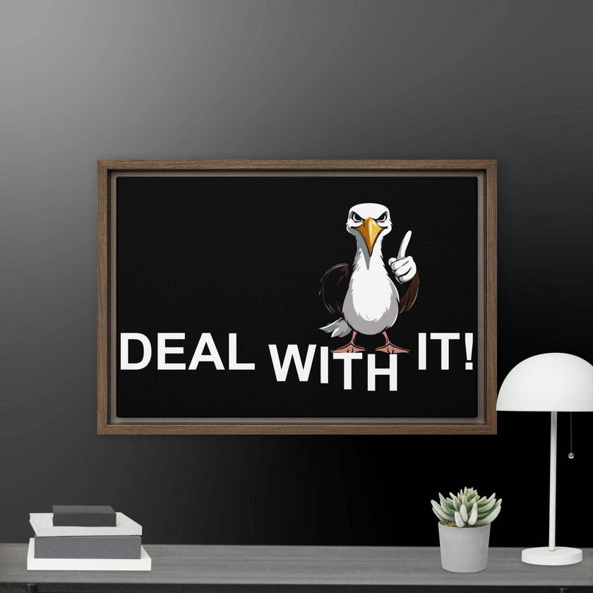 Deal with it Duck Framed canvas - STYLISHOUR