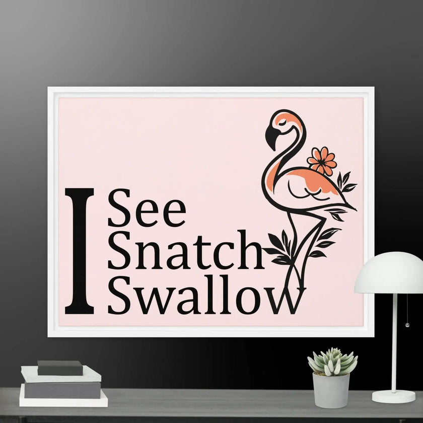 I See Flamingo Framed canvas - STYLISHOUR