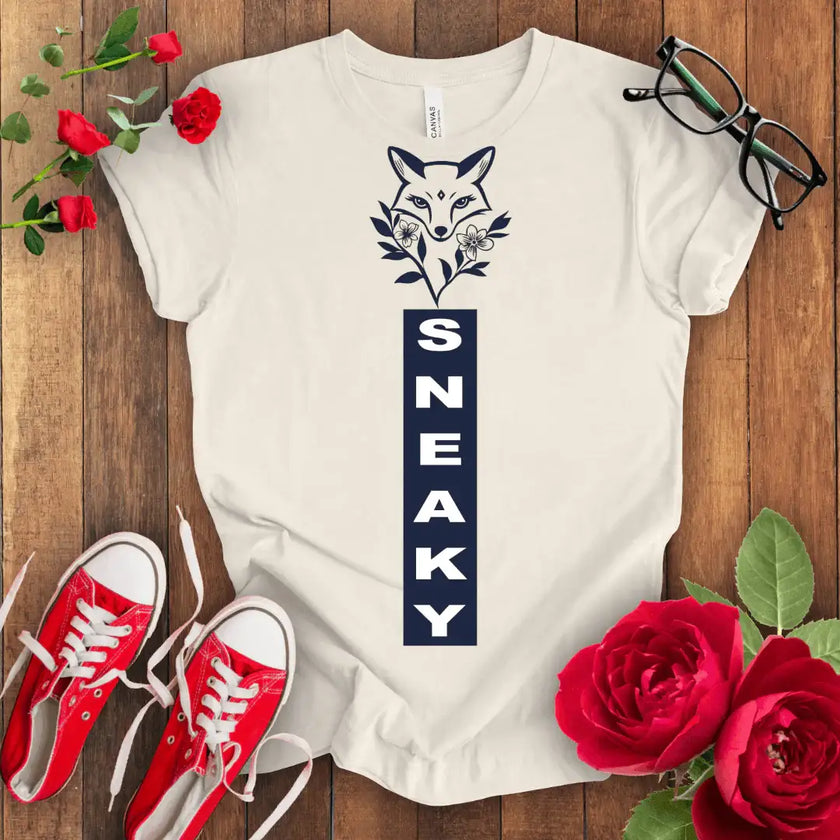 Sneaky Fox Tee: Cute and Playful Graphic Shirt - STYLISHOUR