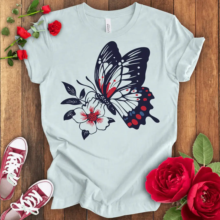 Fluttering Garden Magic Butterfly T-shirt - STYLISHOUR