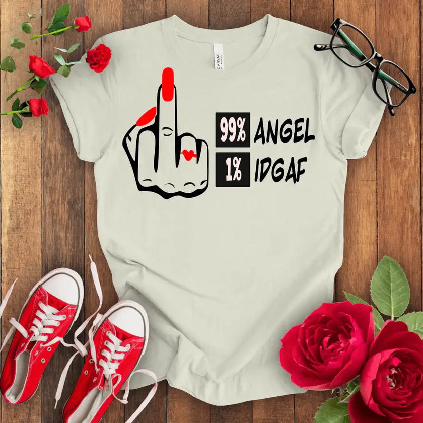 Angel IDGAF T-shirt - STYLISHOUR