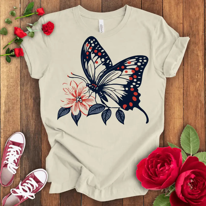 Flutter in Bloom Butterfly T-shirt - STYLISHOUR