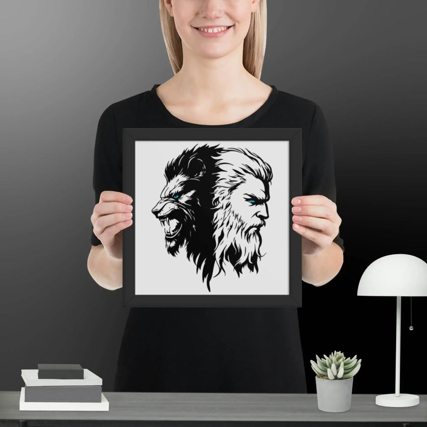 Fusion of Beast and Madness Framed poster - STYLISHOUR