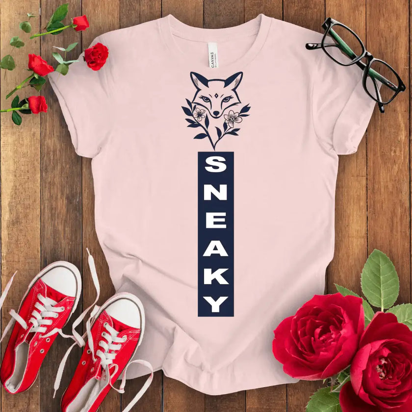 Sneaky Fox Tee: Cute and Playful Graphic Shirt - STYLISHOUR