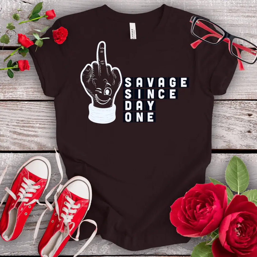 Savage since Day One Premium T-shirt - STYLISHOUR