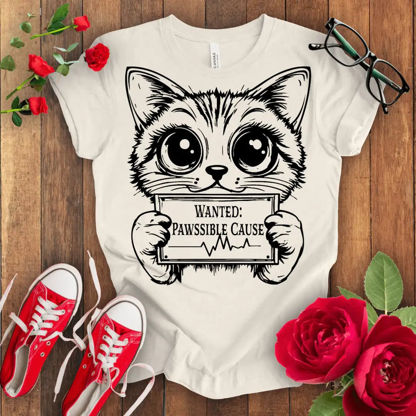 Wanted Cute Kitten T-shirt - STYLISHOUR