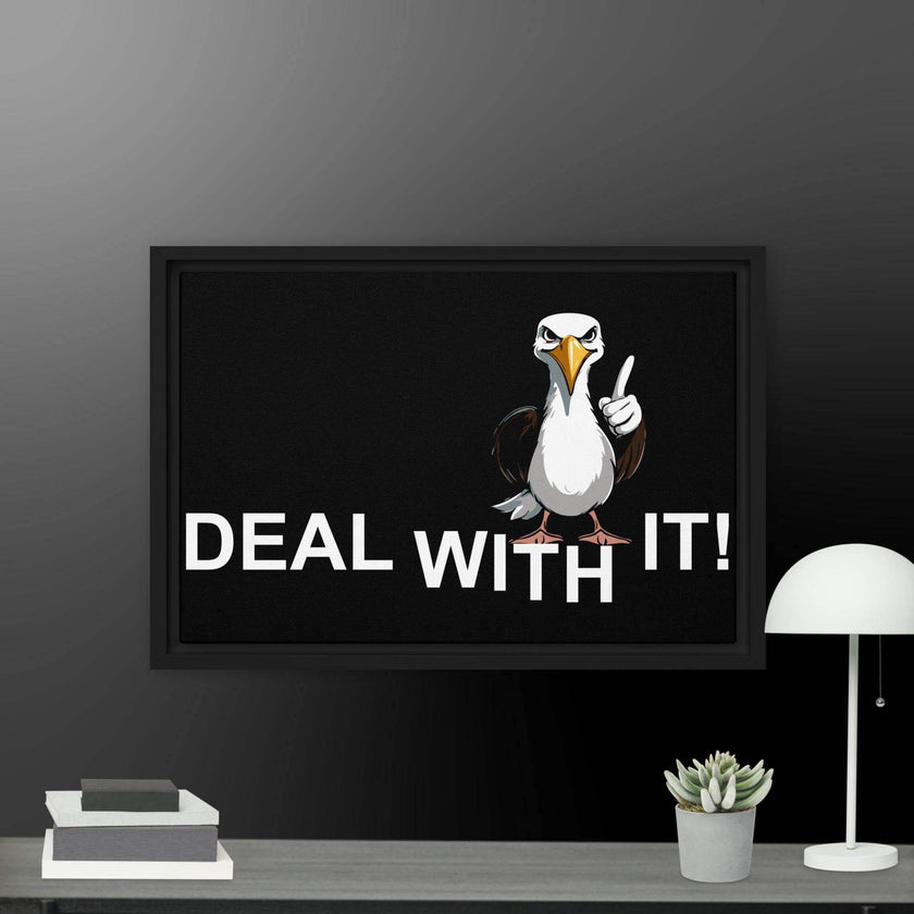 Deal with it Duck Framed canvas - STYLISHOUR