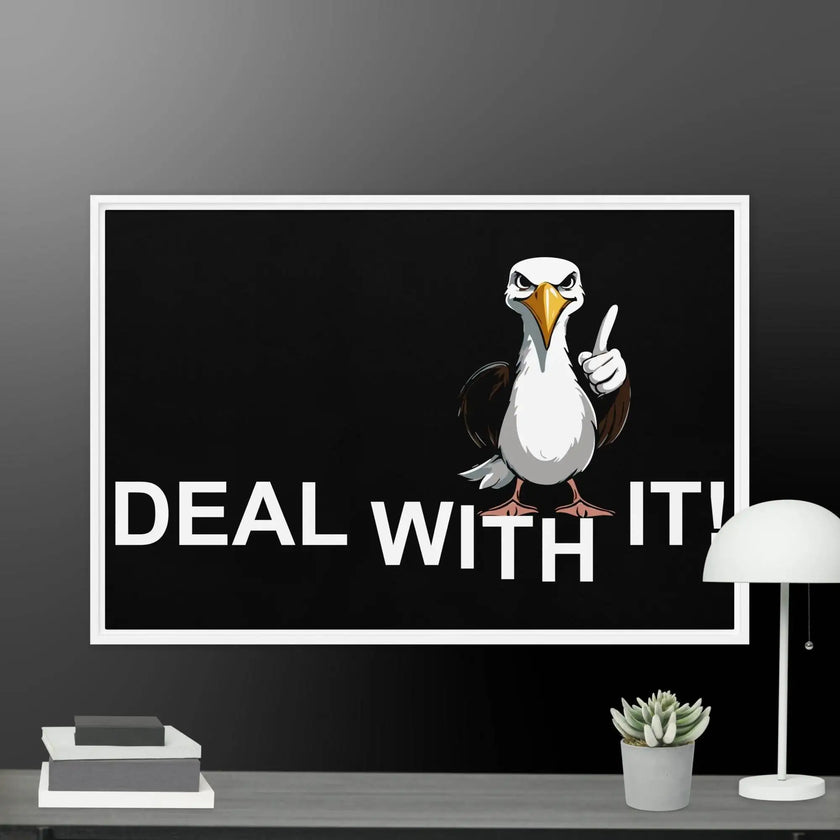 Deal with it Duck Framed canvas - STYLISHOUR