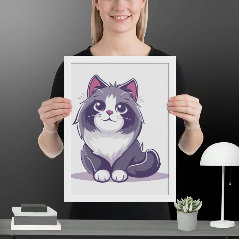Cute Cat Framed matte paper poster - STYLISHOUR