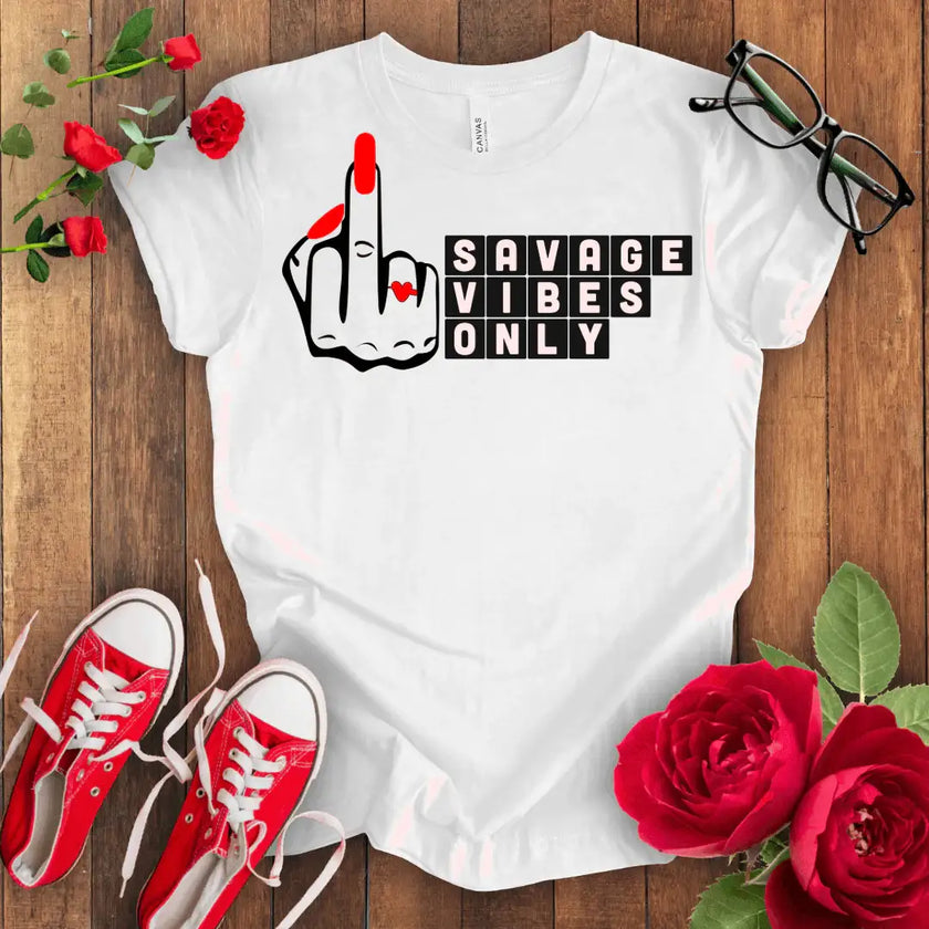 Savage Vibes Only Premium T-shirt - STYLISHOUR