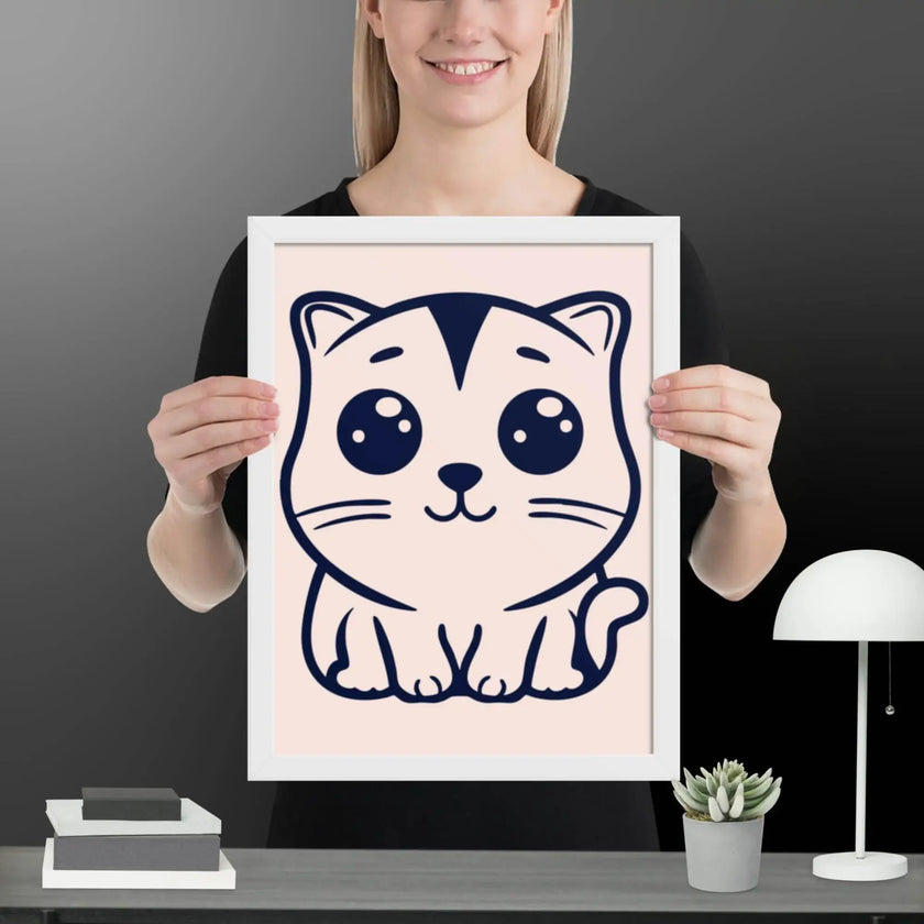 Meow Magic Framed matte paper poster - STYLISHOUR
