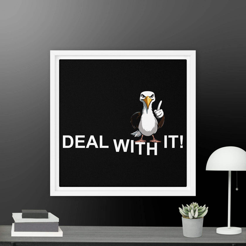 Deal with it Duck Framed canvas - STYLISHOUR
