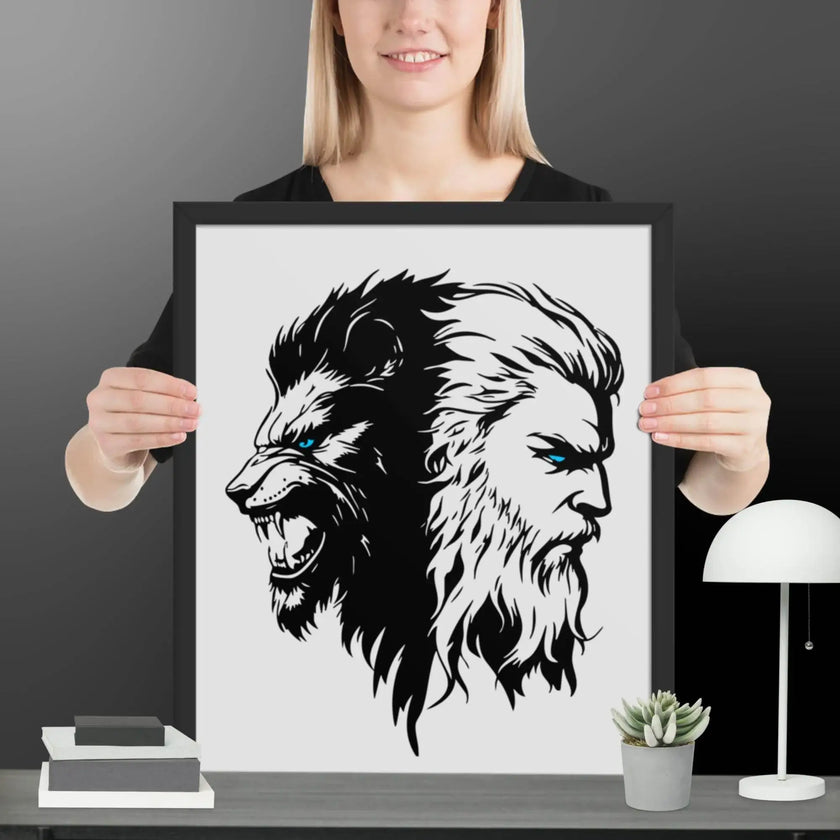 Fusion of Beast and Madness Framed poster - STYLISHOUR