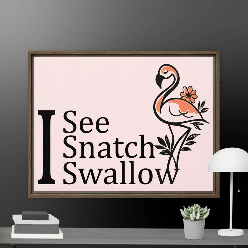 I See Flamingo Framed canvas - STYLISHOUR